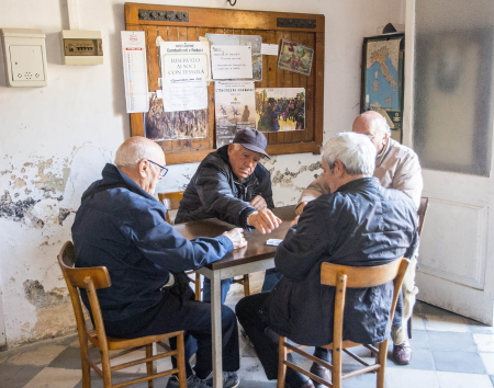 Old Mwn Playing Scopa, Lecce, Italy