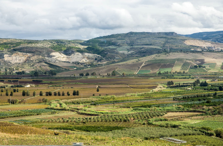 The countryside of eastern Sicily