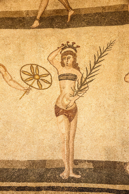 Mosaic in the Villa Romana del Casale, Ragusa, Sicily
