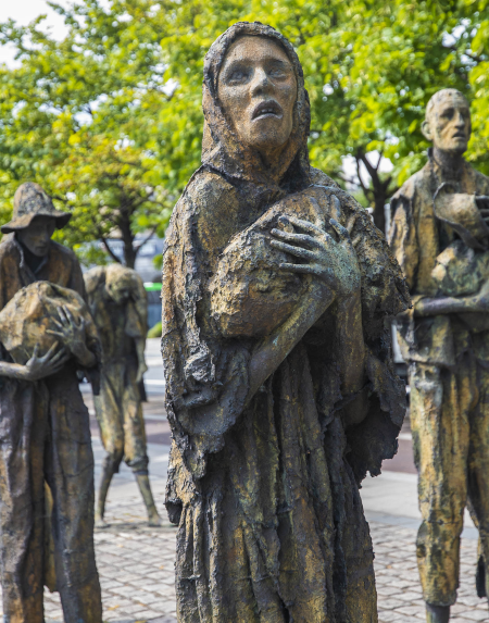 IRL5390 The start of the National Famine Way, Dublin