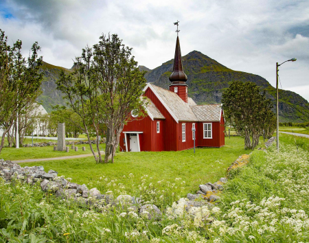 Flakstad Church, built 1780