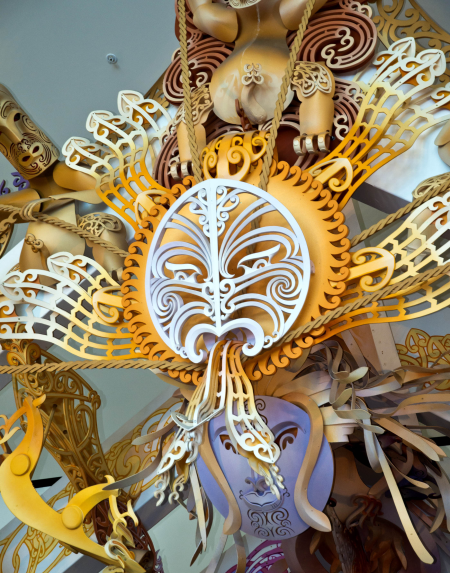 Detail of the Marae in the Museum of New Zealand
