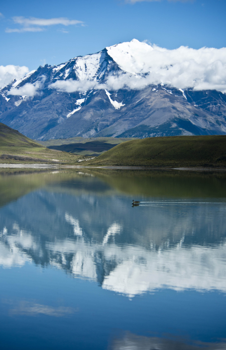 In theTorres del Paine National Park, Chile