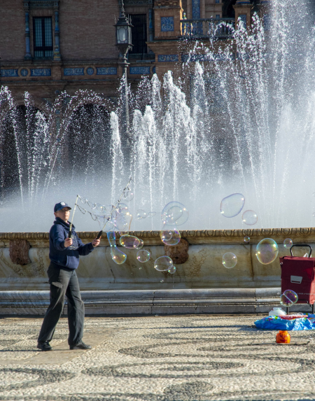 At the Plaza de Espana, Seville