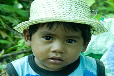 Boy in straw hat